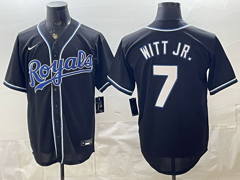 Men Kansas City Royals #7 Witt Jr. black Nike MLB 2026 Jersey 052004->new york mets->MLB Jersey